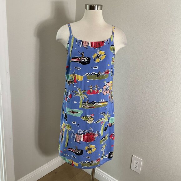 Reyn Spooner Womens Medium Hawaiian Spaghetti Strap Dress Sleeveless Mini - Picture 1 of 8